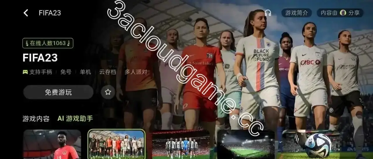 Screenshot of 3A Cloud Gaming Virtual Gaming Experience